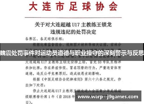 魏震处罚事件对运动员道德与职业操守的深刻警示与反思
